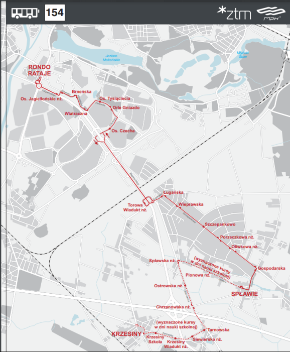 Linia nr 154 – zmiana trasy od poniedziałku (2 września)